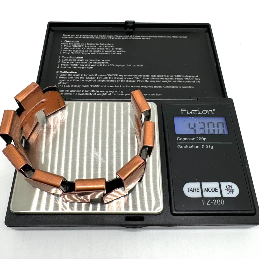 Renoir Vintage Copper Cuff Modernist Geometric Bracelet - Picture 16 of 16